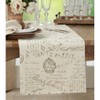 Saro Lifestyle Old Fashioned Vintage Script Print Design Everyday Table Runner - image 4 of 4