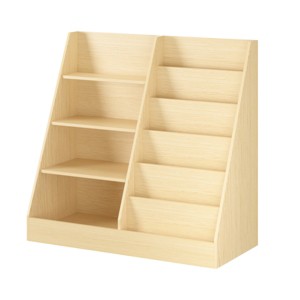 TopComfy Decorative Bookshelf Kids Bookshelf and Toy Storage 4 Tier Kids Book Shelf with Bookcase Display Stand for Kids, Beige, 37.4"*18.7"*5.7" - 1 of 4