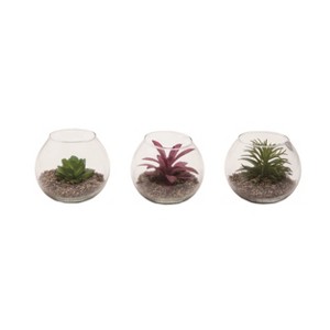 Transpac Large Faux Succulent in Container Set of 3 Spring Home Decorations - 1 of 1