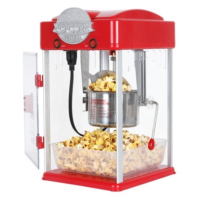 FONTOI 4/6/8/12/16 OZ Popcorn Machine with Stainless Steel Kettle Commercial Popcorn Maker with Scoop Oil Spoon and 3 Popcorn Cups