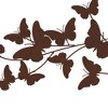 HomeRoots 18" X 29" Brown Metal Butterflies Hanging Dimensional Sculpture - 4 of 4