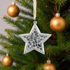 Roman Star Mosaic Style Christmas Ornament  - 3.5" - Silver - 3 of 4