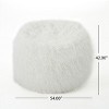 Vynxaria 5-Foot Rounded Faux Fur Bean Bag - Stylish Comfort for Any Space - 3 of 4