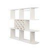 Homy Casa Large Wall-Mounted 3-Tier Wine Rack with Bottle Storage and Display Shelves - 2 of 4