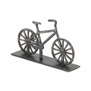 HomeRoots 8" Black Metal Bicycle Hand Painted Sculpture - 1 of 4
