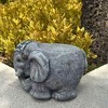 SEVOBAL 14" Garden Elephant Stool Home Decor Simulated Art Piece Garden Living Rooms Balconies Outdoor Courtyards Lawns Gift, Grey, 14.17"*11"*9.65" - 4 of 4