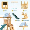 ROBOTIME Play And Swing Sets Wooden Outdoor Swing Set With Swings, Slide, Rock Climbing Wall, Backyard Kid Swing Toy, Multicolored, 134"*110.5"*96.8" - 4 of 4