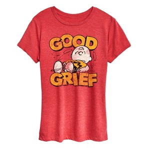 Women's - Peanuts - Good Grief Vintage Short Sleeve Graphic T-Shirt - 1 of 4