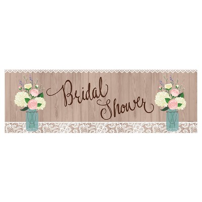 Rustic Wedding Bridal Shower Banner 