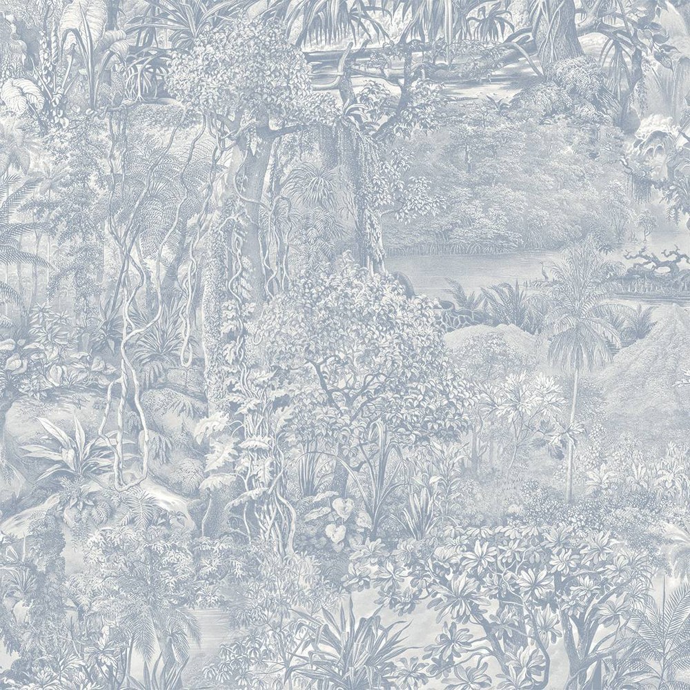 Photos - Wallpaper Tempaper & Co.® Jungle Toile Removable Peel and Stick , Cornflowe