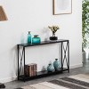 Syemin Console Tables Narrow Console Table Small Entryway Table, Thin Sofa Table Side Table Display Table for Hallway, Black, 43.3"*9"*29" - 2 of 4