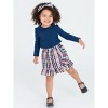 RuffleButts Toddler Girls Peter Pan Collar Long Sleeve Top - 4 of 4