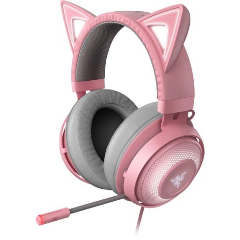 Razer RZ04-02980200 Kraken Kitty Wired THX Spatial Audio Gaming Headset for  PC with Chroma RGB Lighting Quartz Pink Certified Refurbished