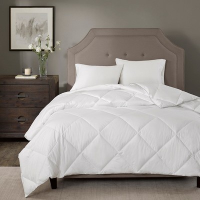 Luxurious White Cotton King Down Alternative Duvet with Diamond Quilting