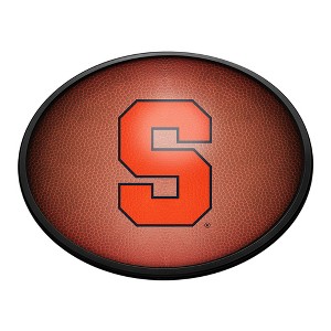 College Football Pigskin Design Oval Slimline Lighted Wall Sign - 1 of 4