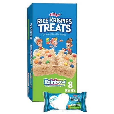 Kellogg's Rice Krispies Treats Marshmallow Snack Bars with Rainbow Candy Coated 5.6 oz
