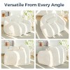 MAXYOYO Bean Bag Chair with Pillow, Fluffy Comfy Large Bean Bag Chair Couch for Reading and Gaming, Beige - 4 of 4