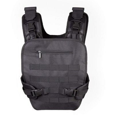 JumpOff Jo Military-Inspired Baby Carrier for Men, Soft Front Pack for Dads with Tactical MOLLE / PALS Compatibility, Black