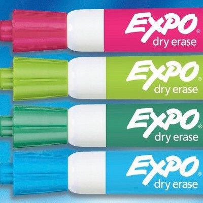 Expo 4pk Dry Erase Markers Chisel Tip Tropical Multicolored