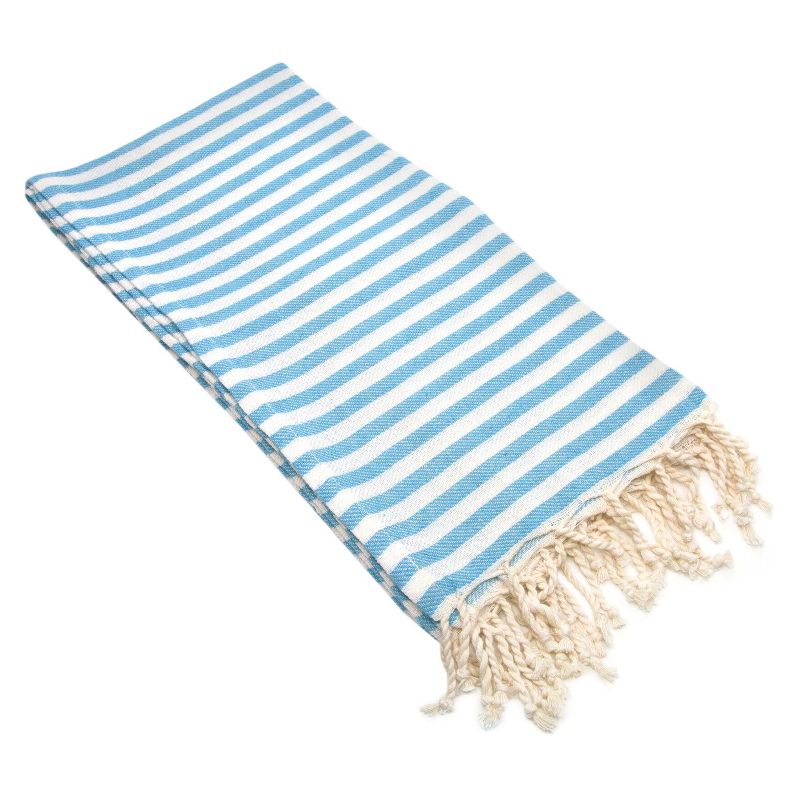 Fun in the Sun Pestemal Beach Towel Turquoise - Linum Home Textiles, 1 of 6