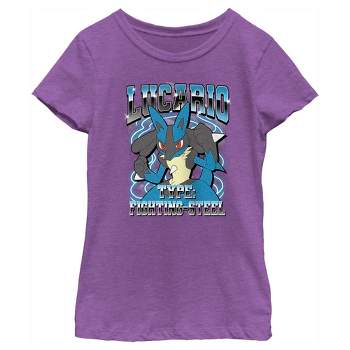 Girl's Pokemon Lucario Type: Fighting-Steel T-Shirt