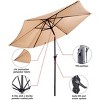 Tangkula 9 Ft Patio Table Market Umbrella Yard Outdoor w/ Heavy-duty Umbrella Base - 3 of 4