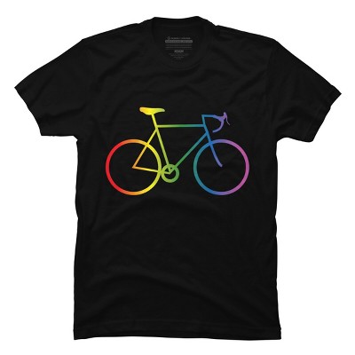 Adult Design By Humans Rainbow Bike Cyclist Pride By Bonganva T-Shirt