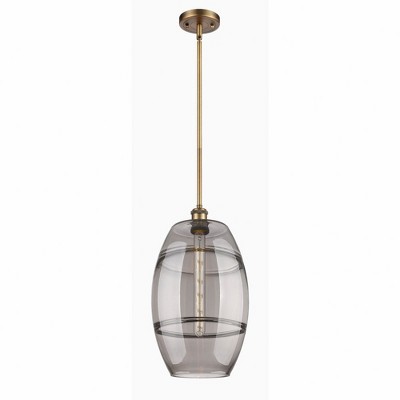 Vaz - 1 Light Stem Hung Mini Pendant In Industrial Style-18.5 Inches Tall and 10 Inches Wide