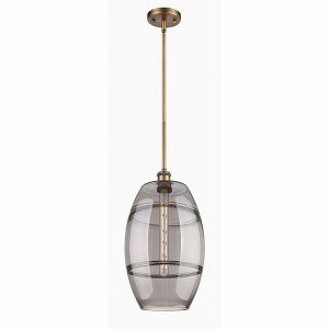 Vaz - 1 Light Stem Hung Mini Pendant In Industrial Style-18.5 Inches Tall and 10 Inches Wide - 1 of 1