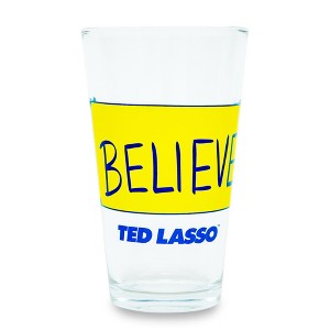 Silver Buffalo Ted Lasso "Believe" Pint Glass | Holds 16 Ounces - 1 of 4