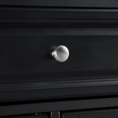 Black Granite Top Kitchen Cart with Storage and Spice Rack