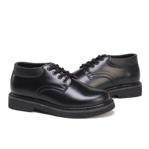 H82102 Men’s Work Shoes Soft Toe, Slip-Resistant PU Sole, Water-Resistant Black Full Grain Leather, Oil & Electrical Hazard Resistant - 1 of 4