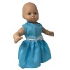 Doll Clothes Superstore Shiny Blue Dress Fits 15-16 Inch Cabbage Patch Kid And Baby Dolls - 2 of 4