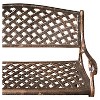 Cozumel Cast Aluminum Patio Bench - Antique Copper - Christopher Knight Home - image 3 of 4