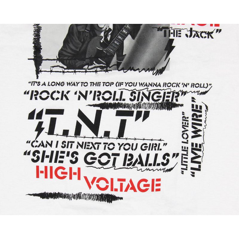 AC/DC Men's High Voltage Album and Song Titles Short Sleeve T-Shirt Tee, 5 of 8