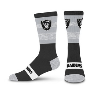 NFL Las Vegas Raiders Youth Mixer Crew Socks: Cushioned Heel & Toe, Kids Size 7-9 - 1 of 3