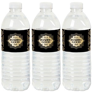 Big Dot of Happiness Roaring 20's - 1920s Art Deco Jazz Party Water Bottle Sticker Labels - Set of 20 - 1 of 4
