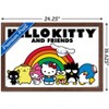 Trends International Hello Kitty and Friends: 21 Core - Group Rainbow Framed Wall Poster Prints - 3 of 4