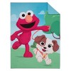 Sesame Street Furry Friends Blue, Green and Red Elmo and Puppy 4 Piece Toddler Bed Set - image 2 of 4