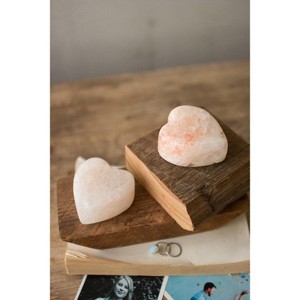 Small Himalayan Salt Heart – 3" Tall Natural Mineral Gift by Kalalou - 1 of 3