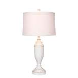 Distressed Formal Resin Table Lamp Cottage Antique White  - Fangio Lighting