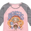 Girls' - Marvel - Avengers Floral Shirt Tail Raglan Graphic T-shirt - 2 of 4
