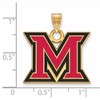 Black Bow Jewelry 14k Yellow Gold Plated Sterling Silver Miami Redhawks NCAA Large Pendant - 2 of 3