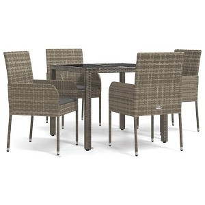 vidaXL Garden Dining Set Grey - 1 of 4