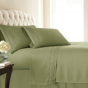 Southshore Fine Living Vilano Lace Extra-Deep Pocket easy care ultra-soft Lace Sheet Sets - 1 of 4