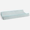 Bacati - Floral Quilted Muslin Changing Pad Cover Aqua - 3 of 4