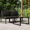 vidaXL Patio Furniture Set Outdoor Sectional Sofa Set Aluminum Anthracite - 2 of 4