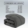 Dark Grey Twin Size All Season Duvet, Lightweight Quilt with Corner Tabs - 4 of 4