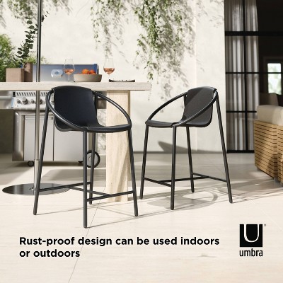 Ringo Black Metal Counter Height Barstool