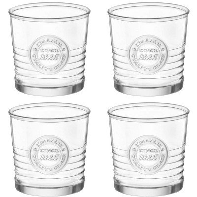 Bormioli Rocco Officina1825 DOF Drinking Glass, 4-Piece, 10 oz, Clear